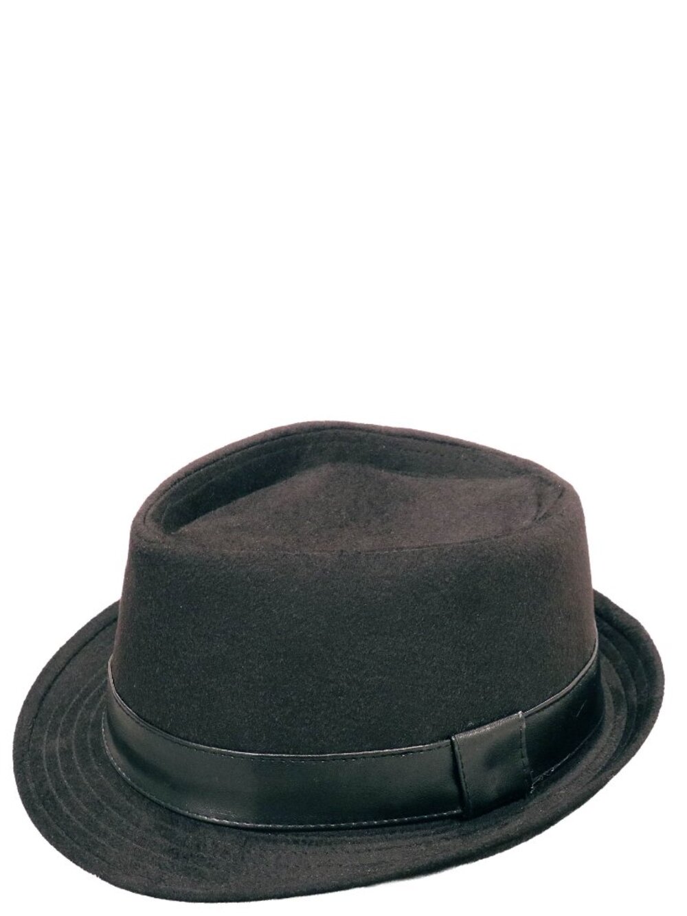 "LINEA UOMO" Men's Black Polyester Hat (Size: L/XL) with Storage/Carry Case